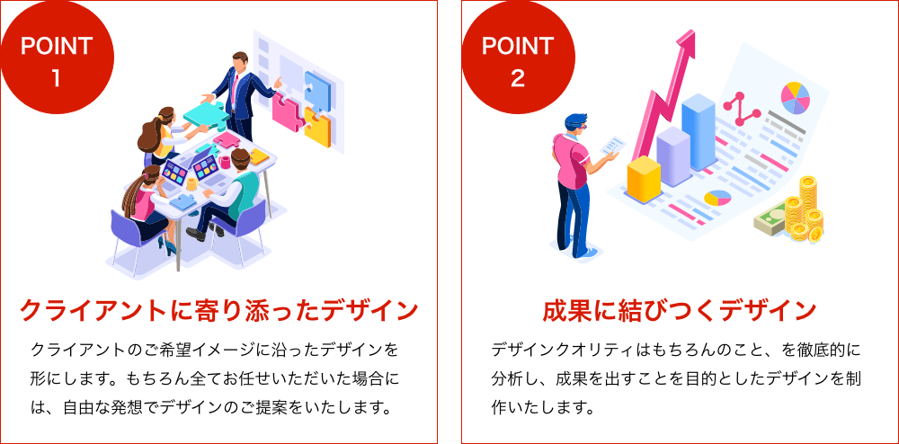 クライアントと成果に寄り添ったデザイン